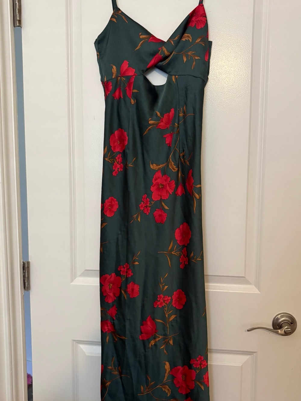 Floral Maxi Dress with Pink Bloom